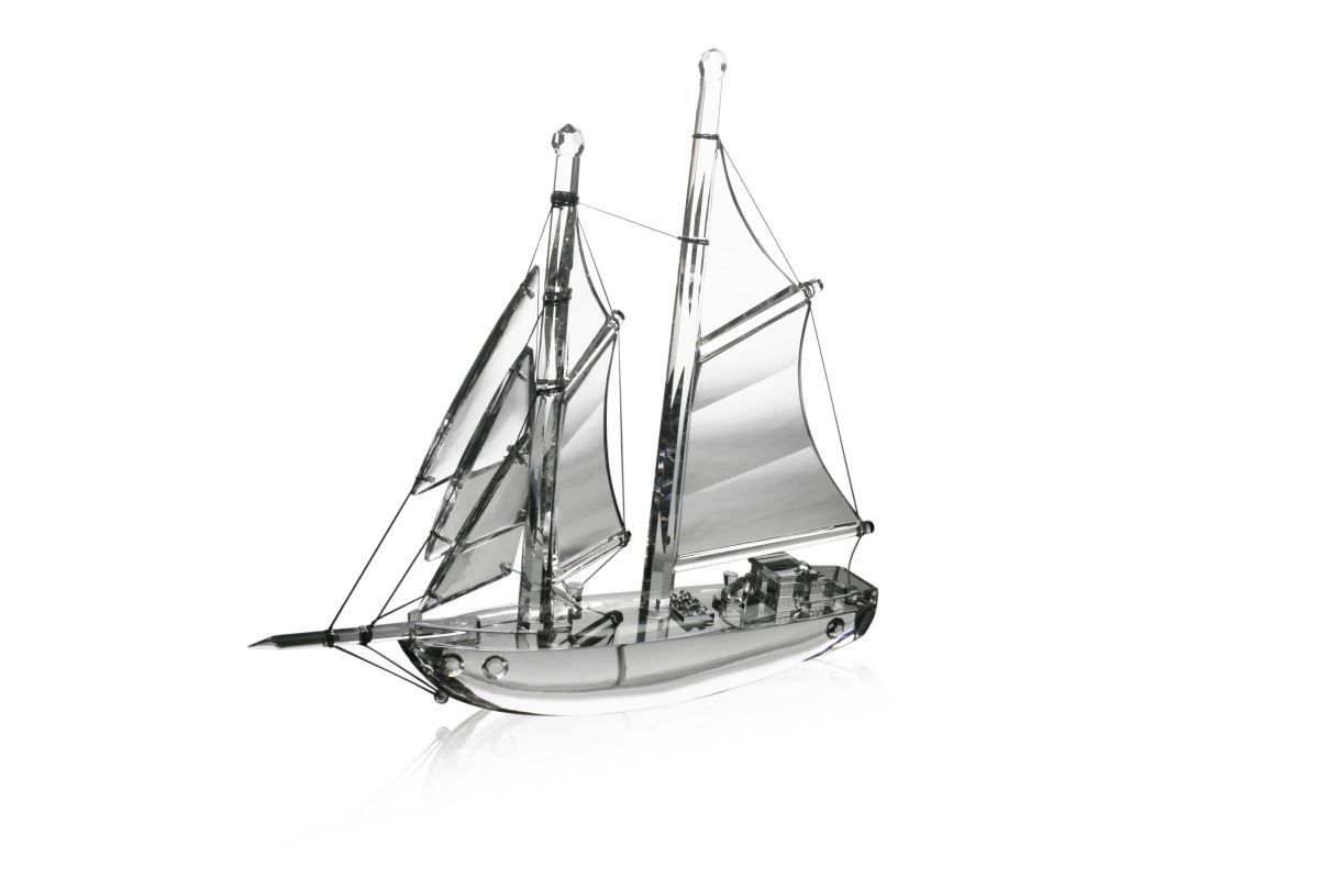 LOTUS 水晶 - 帆船 (揚帆) 3626cm 原價 $39,600 特價 $11,880 (絕版品賣完為止)